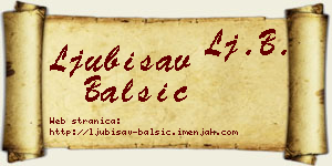 Ljubisav Balšić vizit kartica